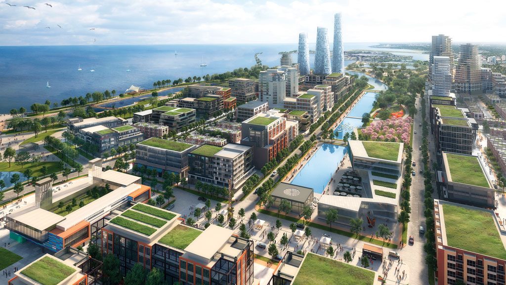 Ivy Rouge aerial rendering — North Oakville master-planned community